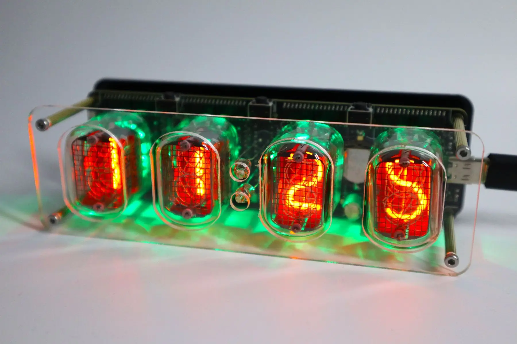 Smart IN12 Nixie Tube Clock Retro Desk Alarm with Multiple Backlight、USB-C Gift 4