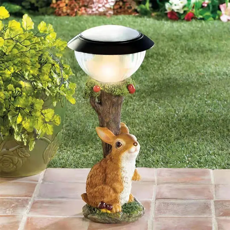

Window Animal Light Inspiring Solar Lamp Cat Decoration Solar Powered Home Rabbit Trendy Statue Cat Climbing Eye-catching Room