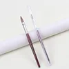 Kolinsky Acrylic Nail Art Brush Wood Handle Nail Art Mink Brush Gel Builder Nail Tools Manicure Brush Drawing Tools Size 4-14 4