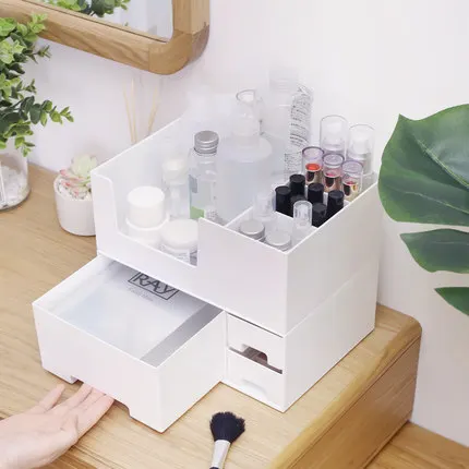 Scatola Di Immagazzinaggio Cosmetica Di Grande Capacità Cassetto Organizzatore Per Trucco Tavolo Da Toeletta Cura Della Pelle Rack Contenitore Per La 