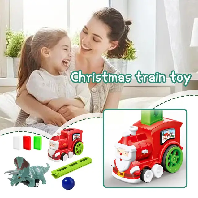 Christmas Train Electric Domino Toys Christmas Tree Decoration Railway Car Train Track For Kids Toys I5k1 5