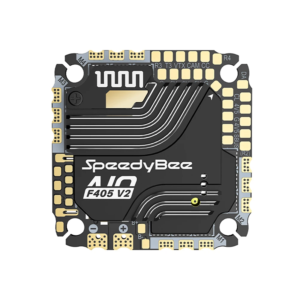 Vue de dessus du contrôleur de vol F405 AIO 35A/40A pour micro drone FPV