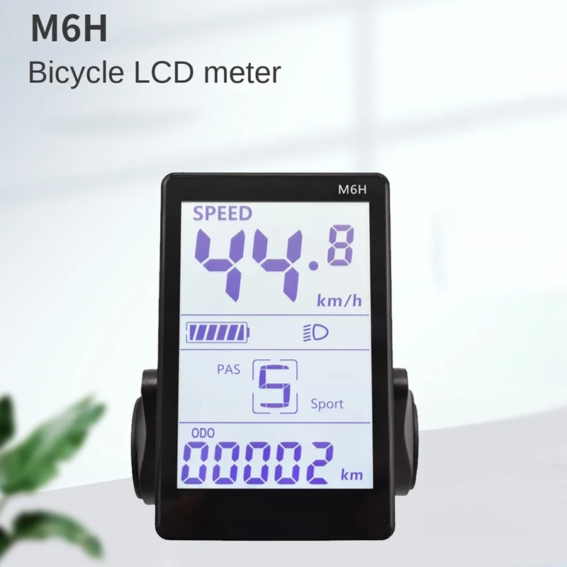 M6H Electric Bike LCD Display Meter Universal E Scooter LCD Panel Screen For Electric Bike (SM 6PIN)