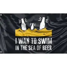 

Sea Of Beer Flag | Unique Design Print | Hiqh Quality Materials | Size - 3x5 Ft / 90x150 cm