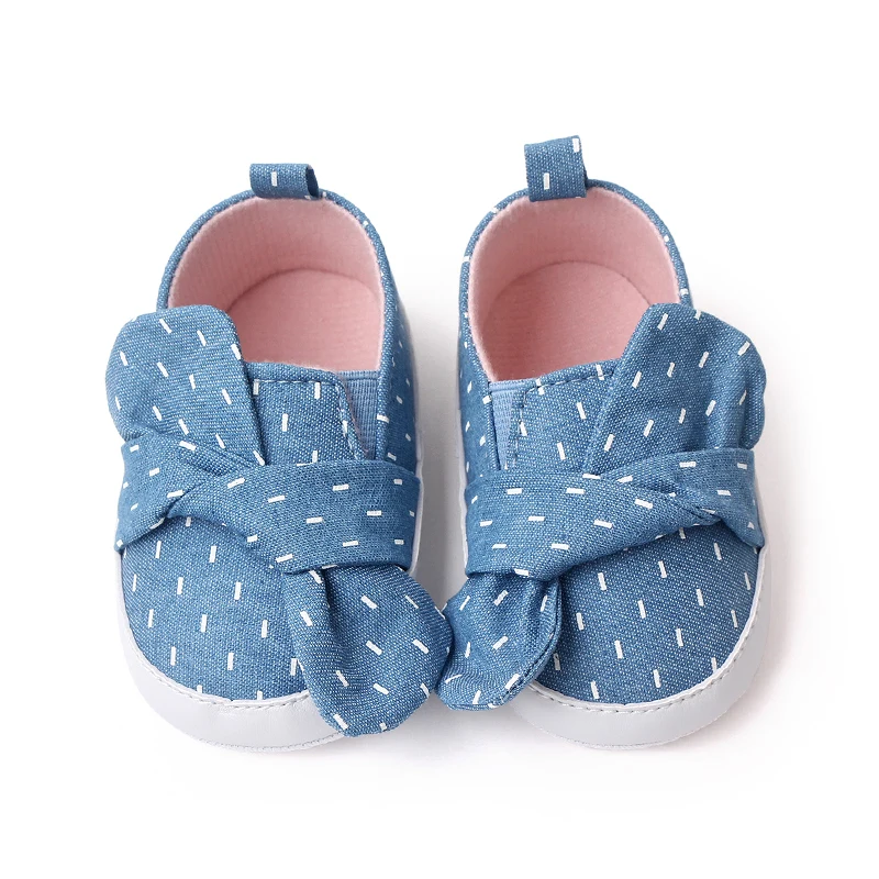 Baby shoes soft cotton sole for baby girls prewalking spring and summer slip-on