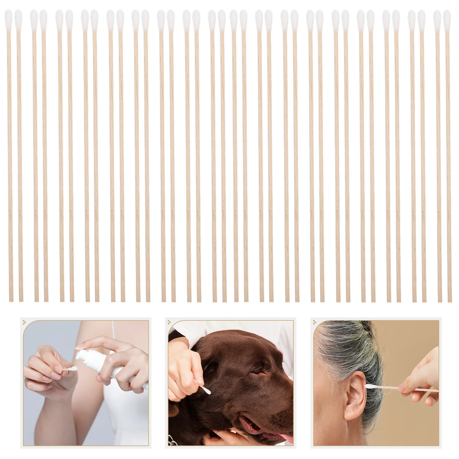 100 Pcs Disposable Makeup Petals Cotton Buds Swabs Pads 1000 for Remover Liners Panty Strainer Medical Tool 4