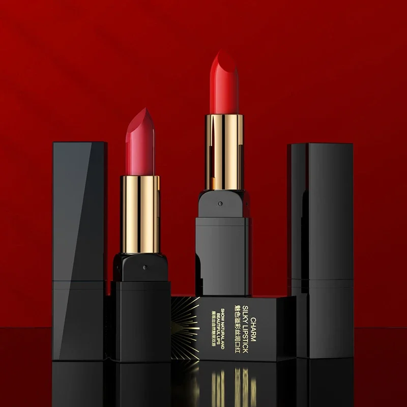 

8 Colors Glamorous Rich Silky Touch Lipstick Gentle And Moisturizing Elegant Lip Care Charming Makeup Smooth Long Lasting