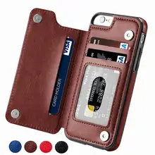 

RYWER Fit Premium Luxury Slim Cover For iPhone 13 11 12 mini Pro XR XS Max X 6 7 8 Plus Wallet Card Slots Shockproof Flip Case