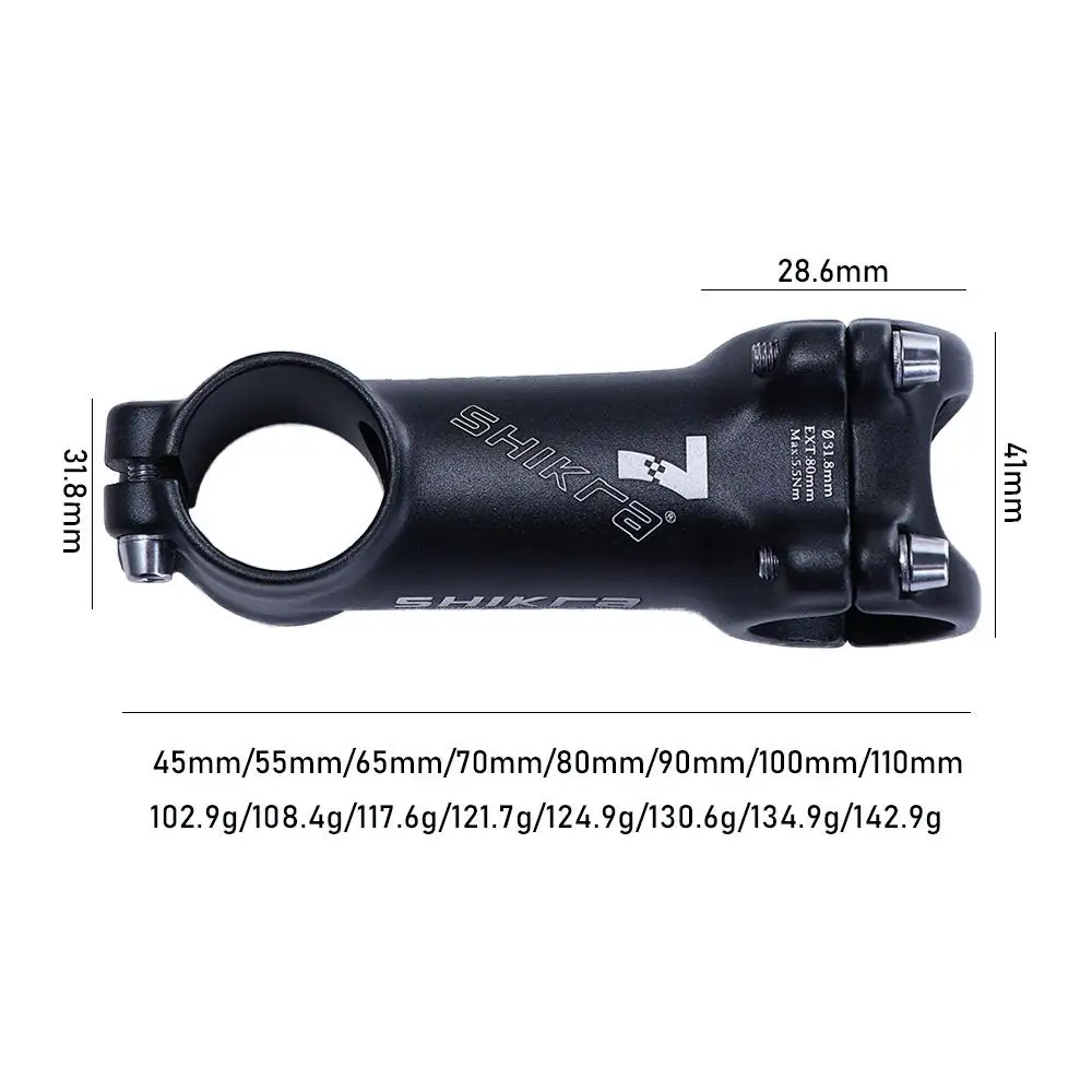 Mountain Power Parts 31.8mm Length Stem MTB Accessories Aluminum Alloy Bike Stem Riser Handlebar Stem Bike Stem Bicycle Stem