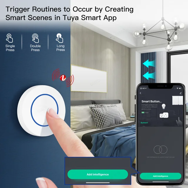 Умная кнопка Tuya ZigBee, переключатель сцен, беспроводной пульт дистанционного управления, контроллер ключей, переключатели с несколькими сценами, умная автоматизация 3