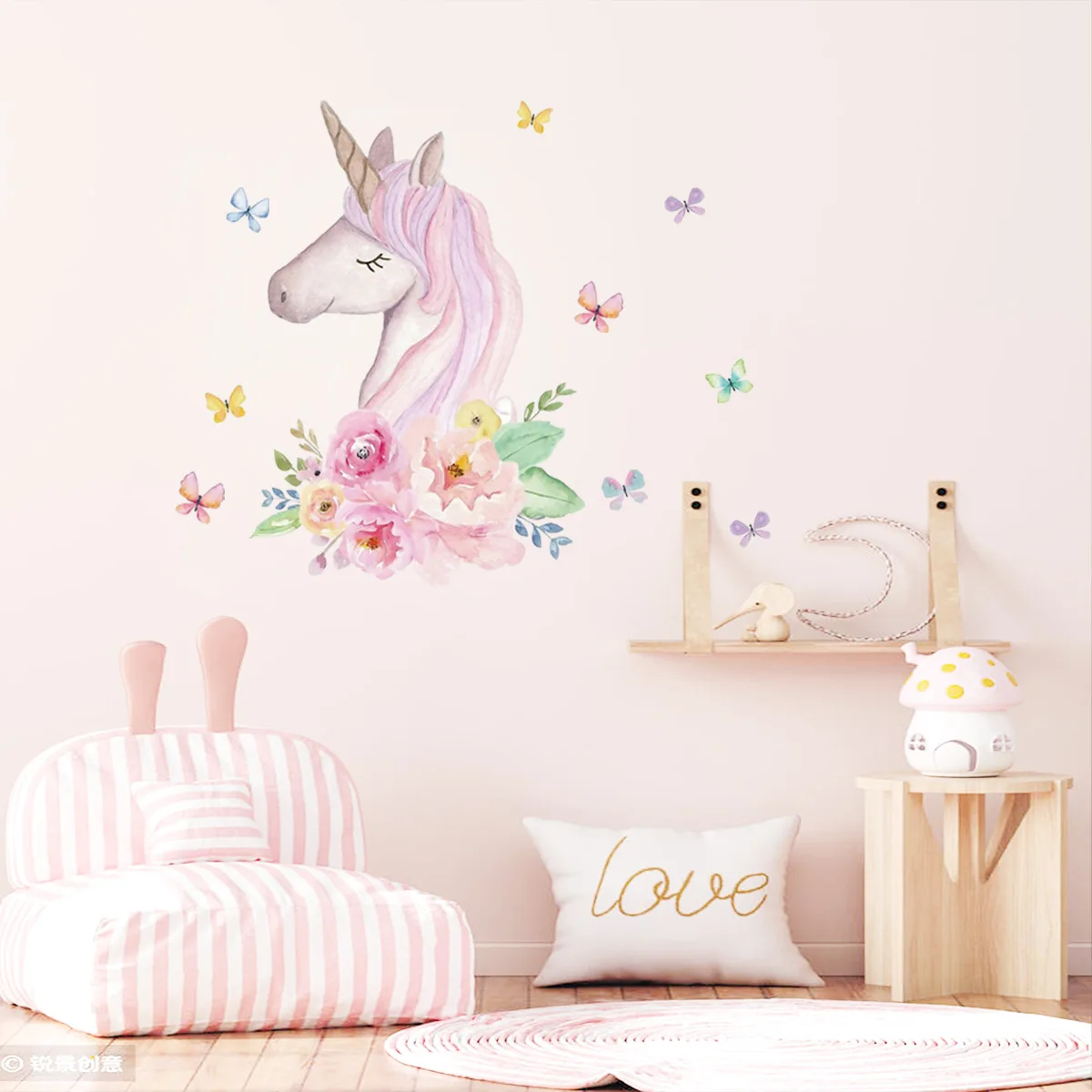 

Unicorn Wall Stickers for Children's Room, Kindergarten Decorative Wall Stickers