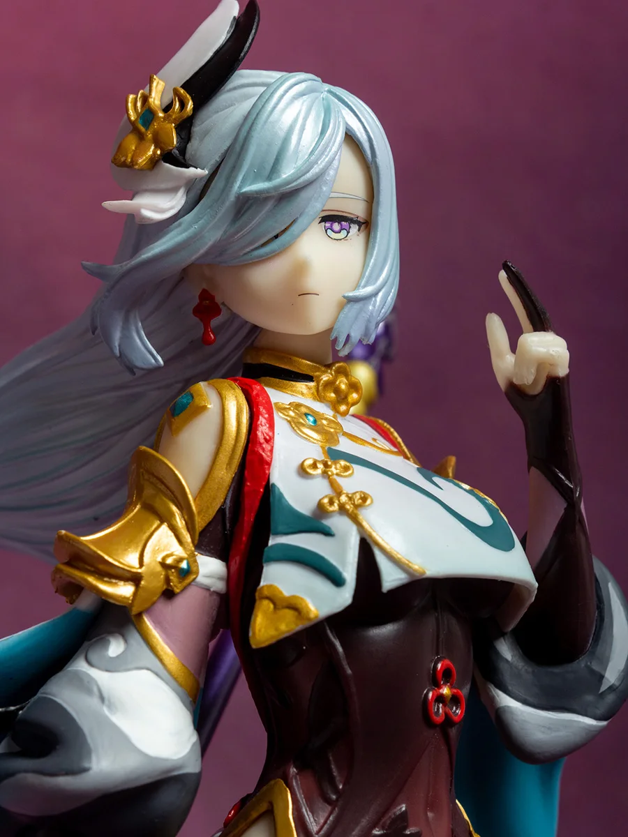 

Genshin ShenHe Figure Beautiful Girl Game Liyue Scene Animation Royal Sister Peripheral Spot Model Ornaments