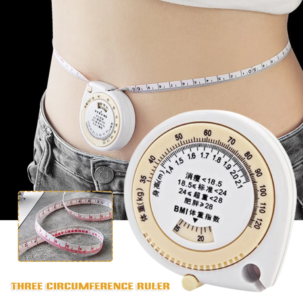 Bmi-health Three Circumference Ruler Fitness Tape Automatic Retractable ...