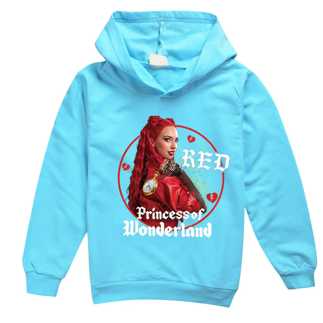 Cosplay Costume Children Descendants 4 Costumes Kids Hoodie The Rise of Red Sweatshirt Girls Spring Hooded Pullover Cartoon Long Sleeve