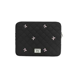 Puffy Quilted 11 - Inch Tablet Sleeve Bag - Portable and Thickened Protection - 11 inch (Black)