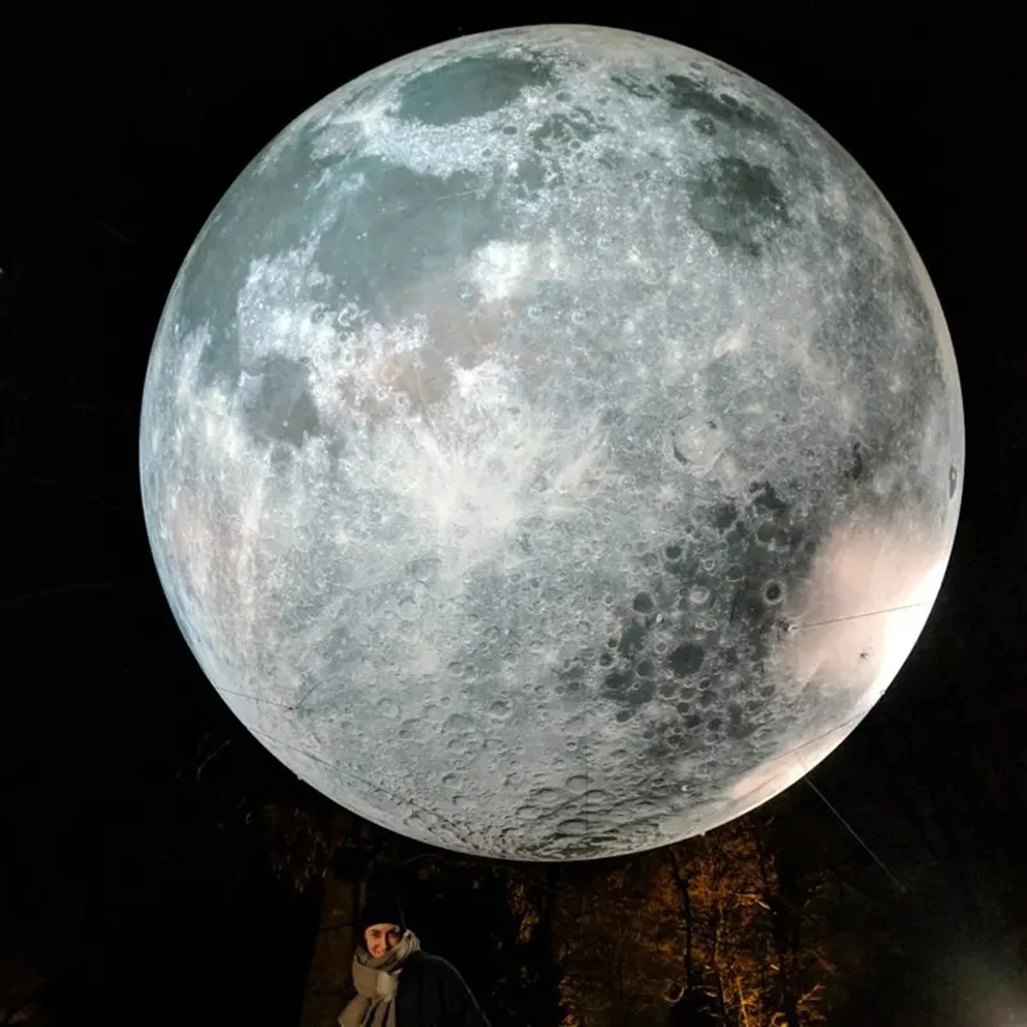 Free Shipping 3meters Helium Giant Inflatable Moon Ball With Led Lighting PVC Airtight Air Blown Planet Balloon For Party Show 3