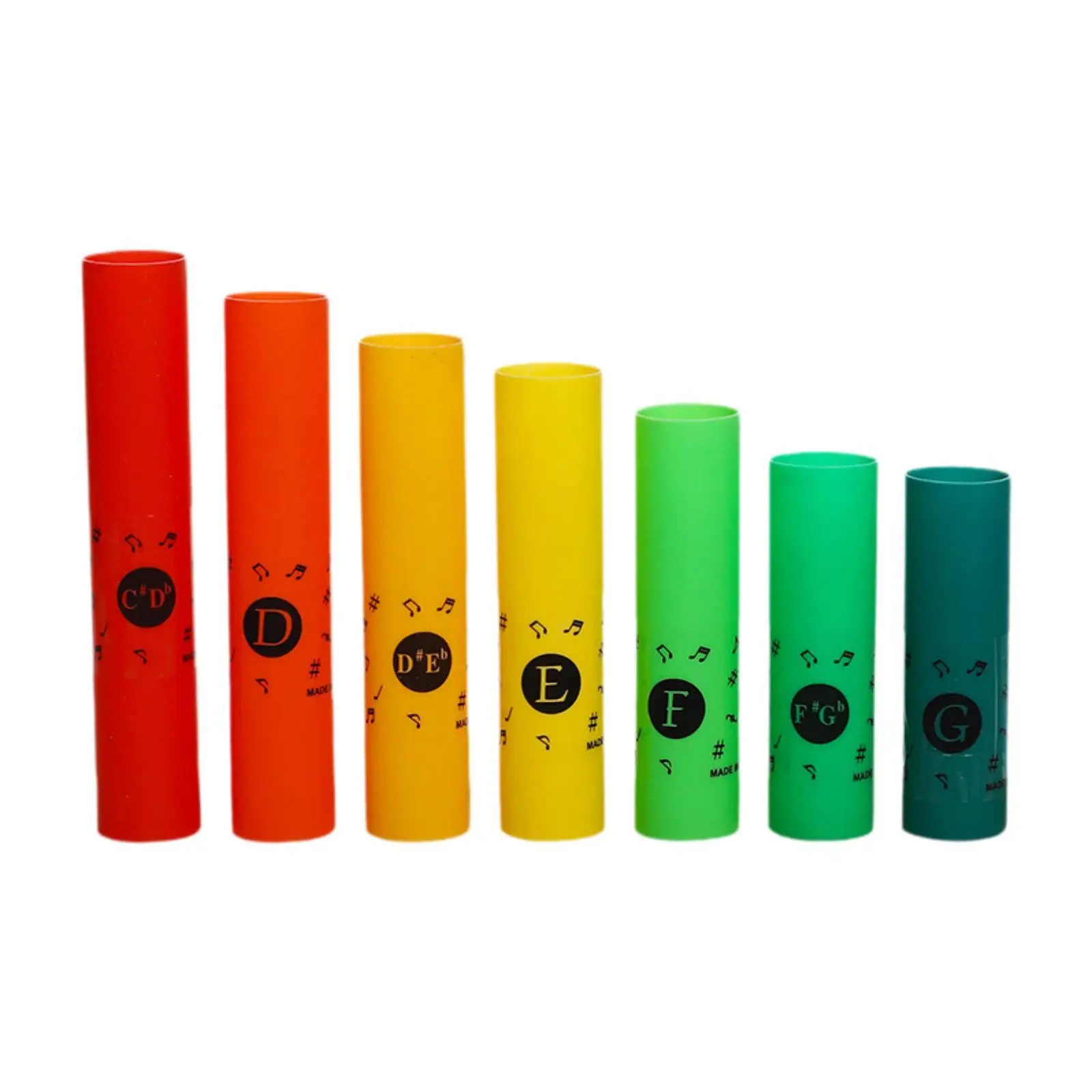 Music Percussion Tube Set Classroom Instruments 7 Note Musical Tubes for Ages 3 4 5 6 Children Music Toy Classroom Party Favor - 3