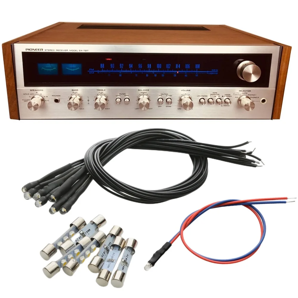 Tecoclampe 1 Set Completo Di Kit Lampada Led Ac8V Per Pioneer Sx-727 Sx-737 Sx-7730 E Molti Altri Ricevitori Stereo Audio Vintage