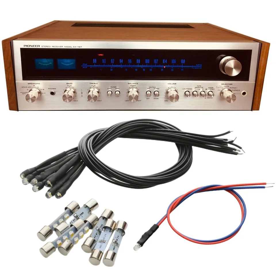 Tecolampe 1 Complete Set of AC8V LED Lamp Kit for Pioneer SX-727