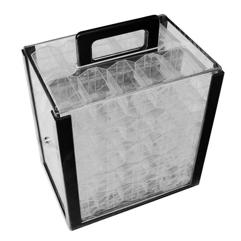 

1000PCS Acrylic Poker Chips Suitcase for Diameter 43-46mm