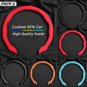 Coprivolante per auto in vendita calda coprivolante ultrasottile antiscivolo in pelle scamosciata per tutte le stagioni Set di metà peluche universale