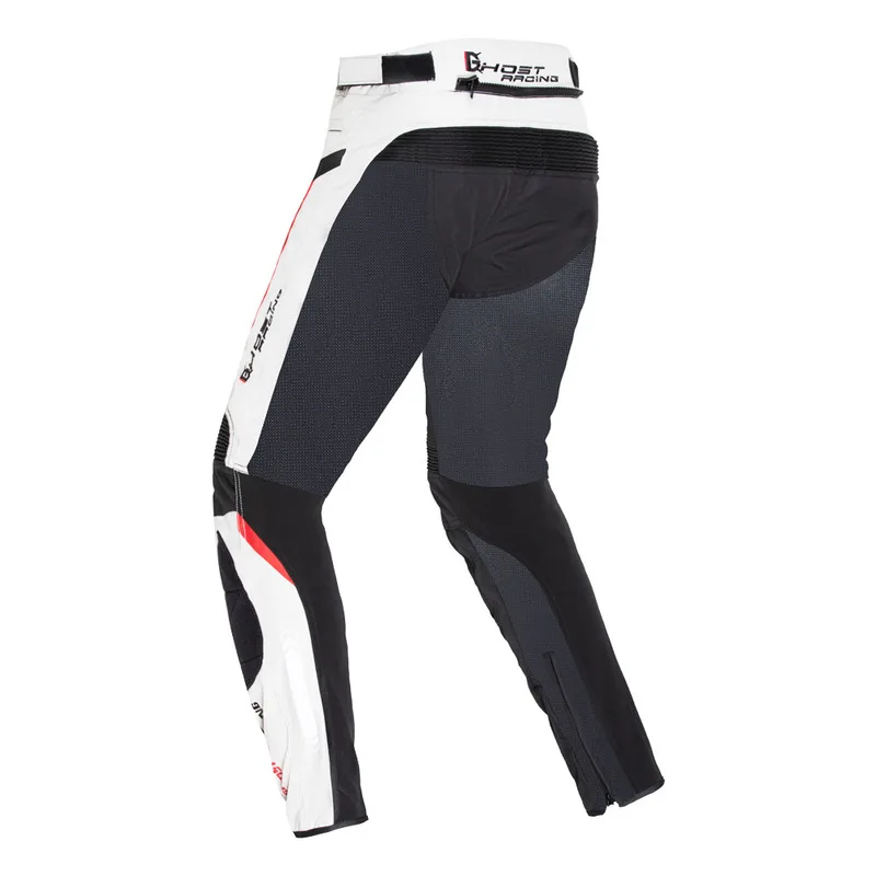 고스트 레이싱 남성용 오토바이 라이딩 팬츠 통기성 메쉬 여름 낙상 방지 보호 기능 퀵 드라이 오토바이 레이싱 바지
