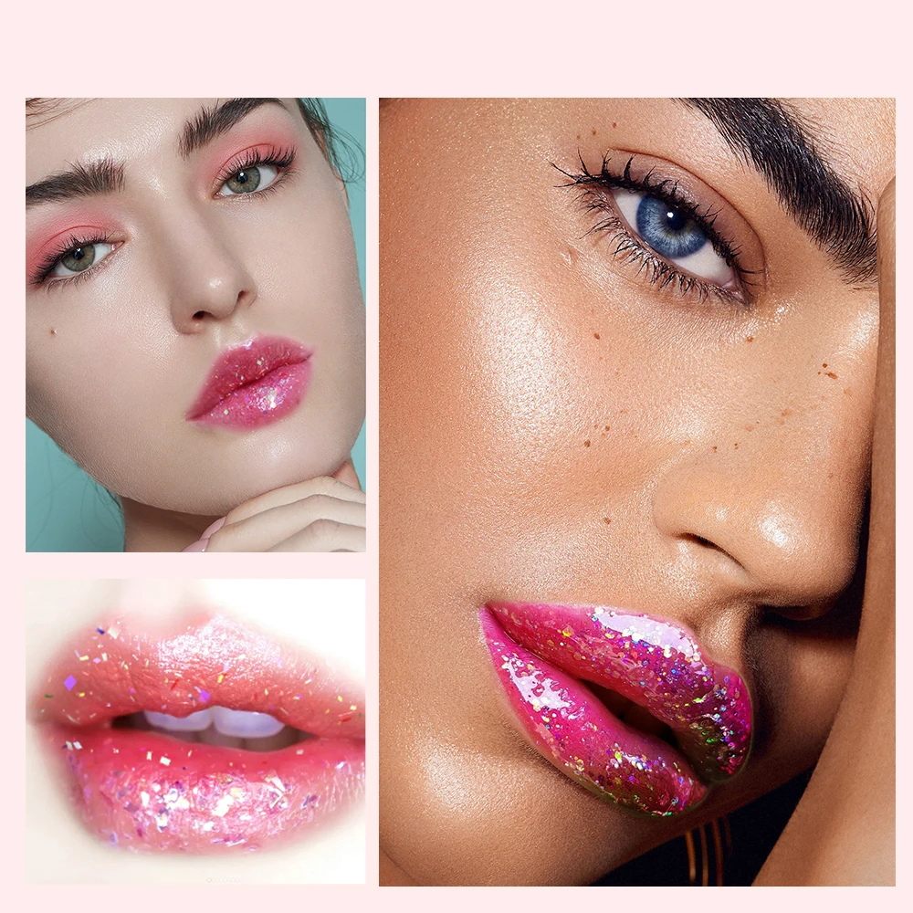 Fit Colors 6 color Mirror Pearl Glitter Warm Change jelly Lip Oil soft smooth silky Moisturizing Lip Gloss Christmas Lip Makeup 3