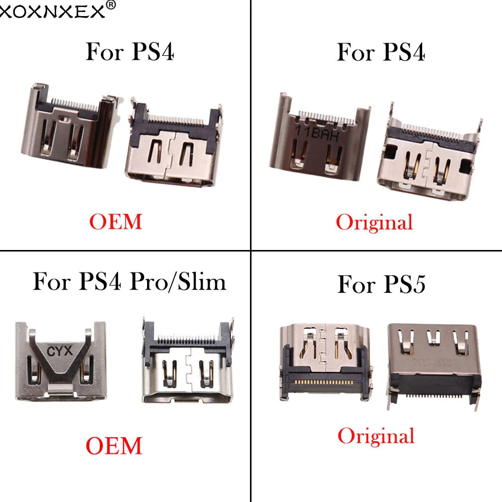 Xoxnxex 1 Pz Per Sony Ps5 Per Ps4 Pro Slim Hdmi Jack Port Presa Interfaccia Sostituzione Connettore