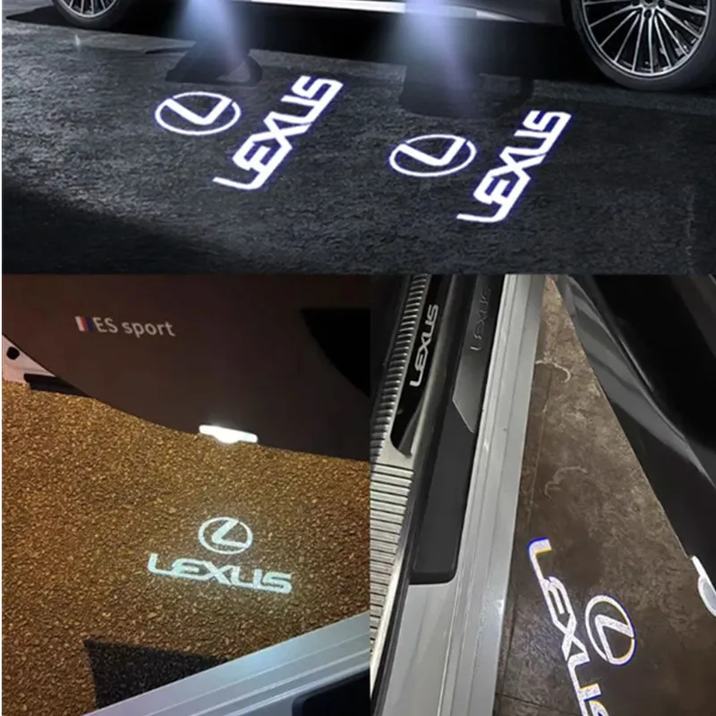 렉서스 RX350 330 350 GX470 460 IS200 LS46 HS LX 570 ES250 용 차량 도어 웰컴 라이트 레이저 프로젝터 로고 센싱 액세서리