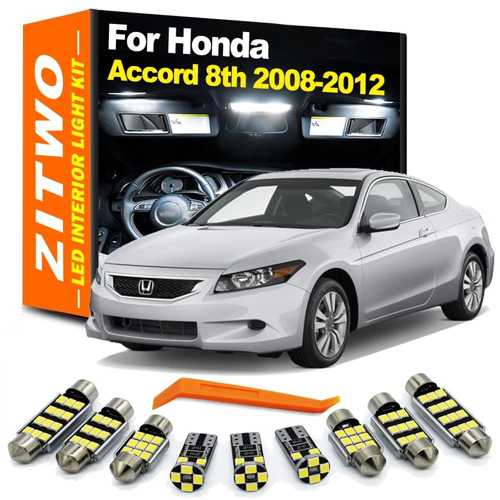 ZITWO 17Pcs Full LED Interior Dome - ZITWO 17Pcs Full LED Interior Dome Map Light Kit For Honda Accord 8 VIII MK8 8th