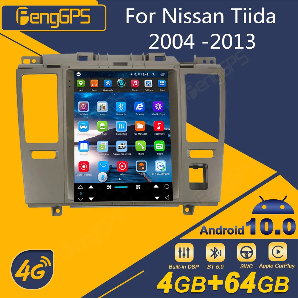 

Автомагнитола для Nissan Tiida 2004 -2013, Android, экран Tesla, 2Din стереоприемник, Авторадио, мультимедийный плеер, GPS-навигация, экран устройства