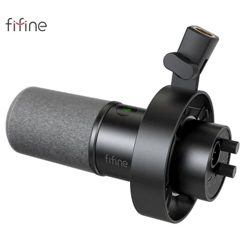 FIFINE USB XLR 다이나믹 마이크, 충격 마운트, 터치 음소거, 헤드폰 잭, 볼륨 조절, PC 또는 사운드 카드 녹음용, K688