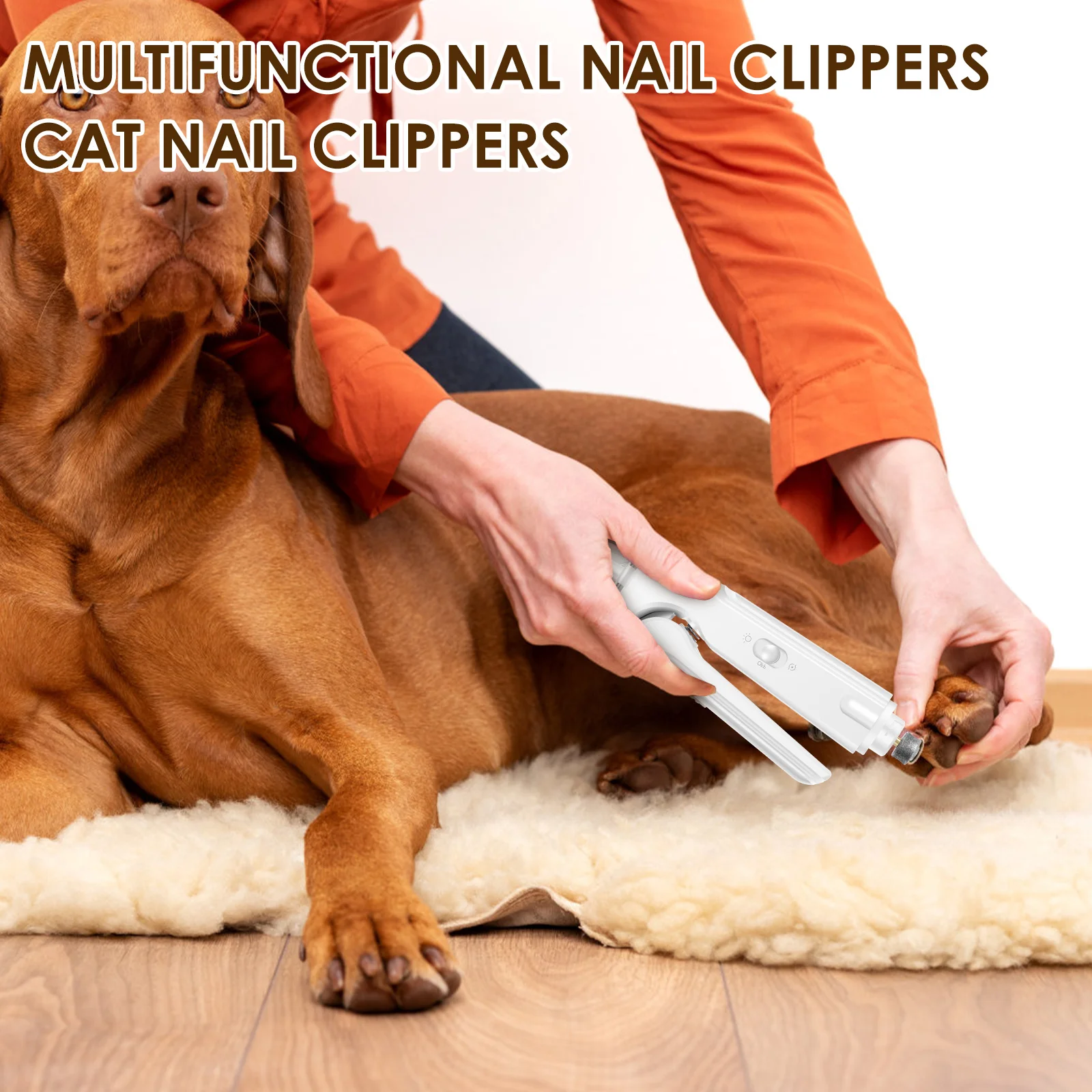 Electric Pet Nail Grinder and Clipper with LED Light