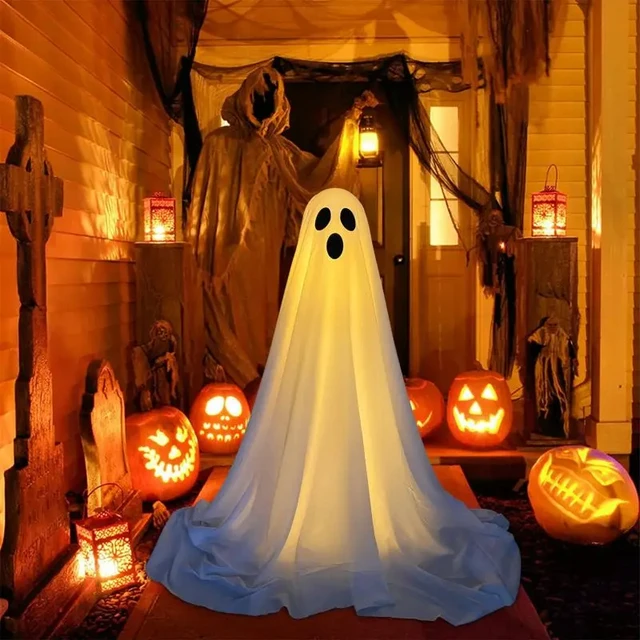 Ghost Spooky Halloween Decor Battery Light Home Ghost Front Porch Yard Courtyard Standing Halloween Horror Decoration 3