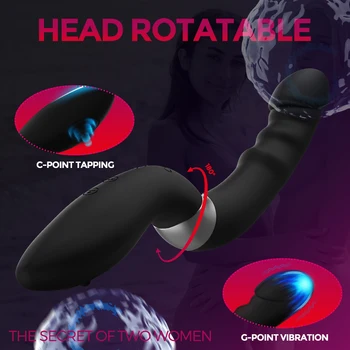HESEKS Clitoral G Spot Vibrator 3 Slap 10 Vibration Female Stimulator Adjustable Direction Vibrating Sex