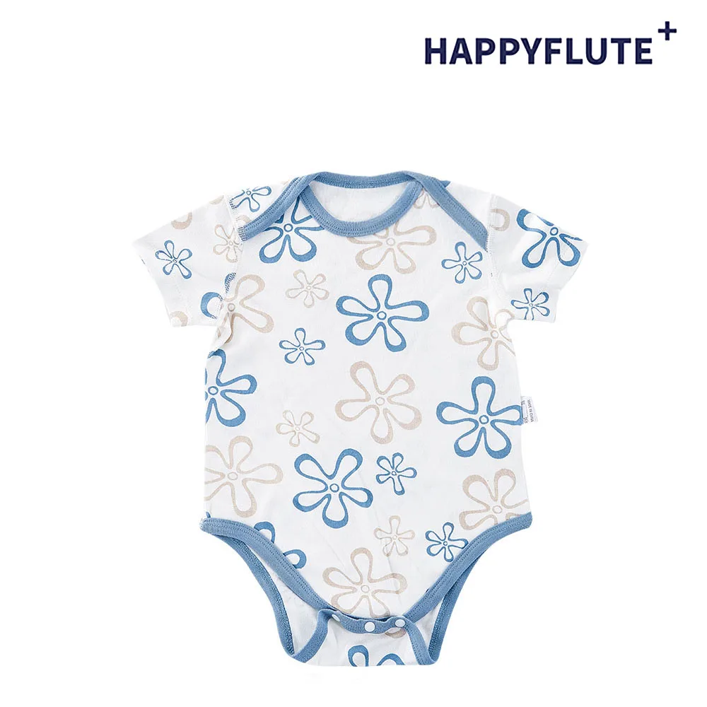 

Happyflute BabyClothes For Newborn Boys Girls Short-Sleeved Bamboo Cotton Baby Romper Bodysuits For Infants