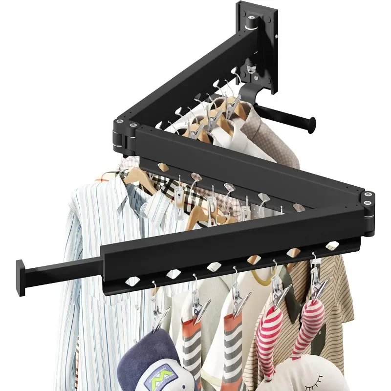 Wall Mounted Clothes Hanger,Clothes Drying Rack,Laundry Drying Rack,Clothes Rack,Laundry Rack Wall Mount 6