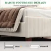 Queen Size Upholstered Bed Frame with 50.8" Tall Headboard, Wingback Platform Beds with Solid Wood Legs, Bed Frames 6