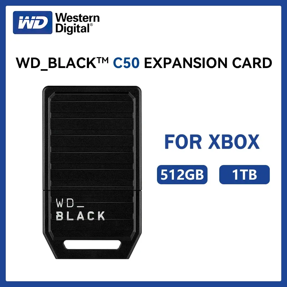 Western Digital WD BLACK C50 1TB 512GB Expansion Card Memory For Xbox Series X|S Quick Resume Western Digital Solid State Drive