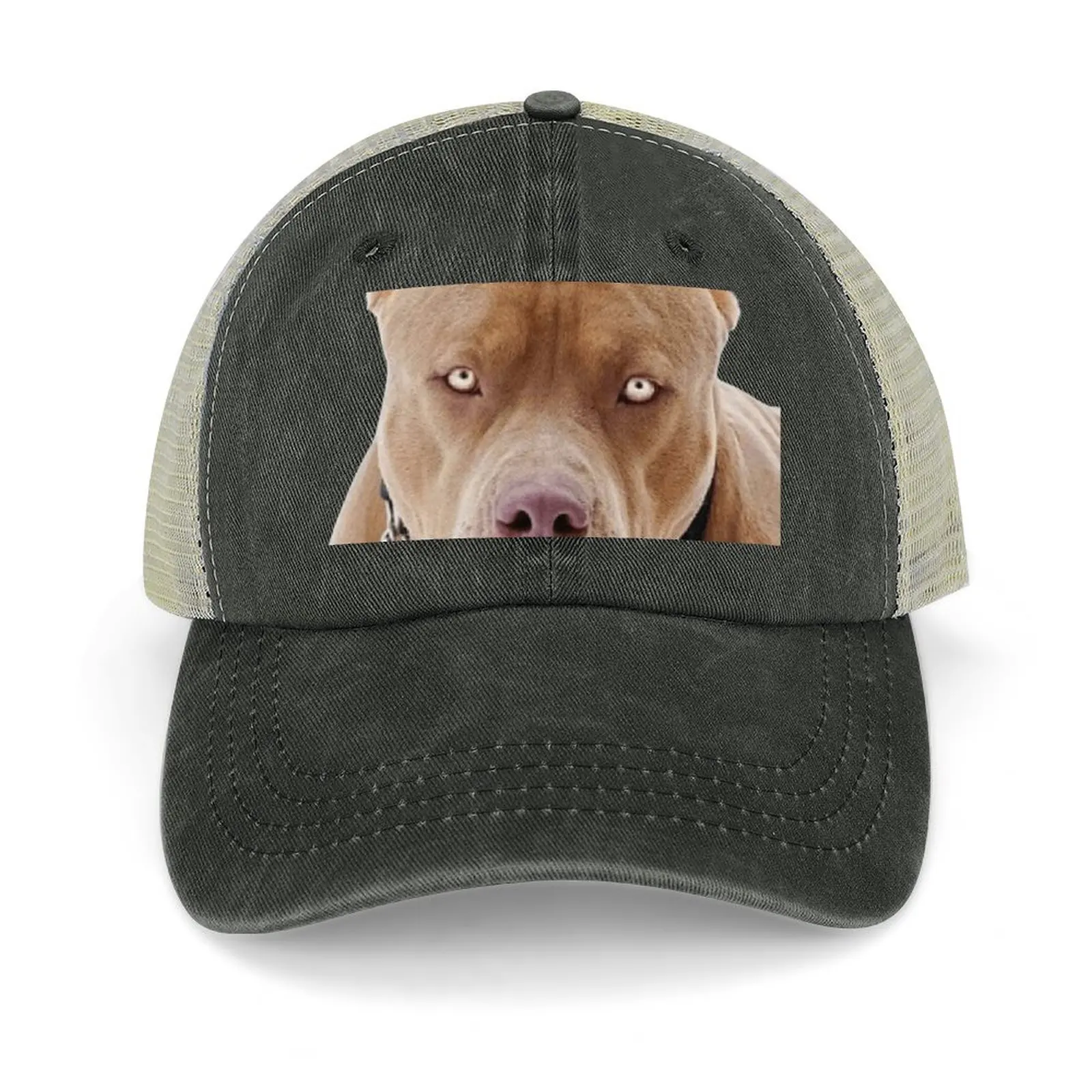 Dog Pit Bull Red Norse Cappello Da Cowboy Rave Visor Fluffy Hat Ladies Men