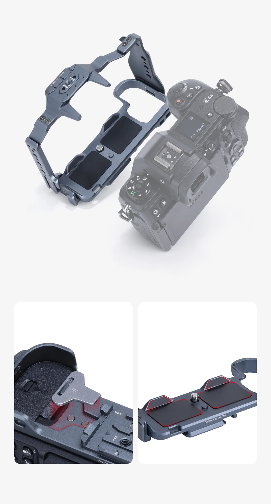 FALCAM F22 Quick Release for Nikon Z6 III Z6 Mark 3 Cage Kit Expansion Accessori