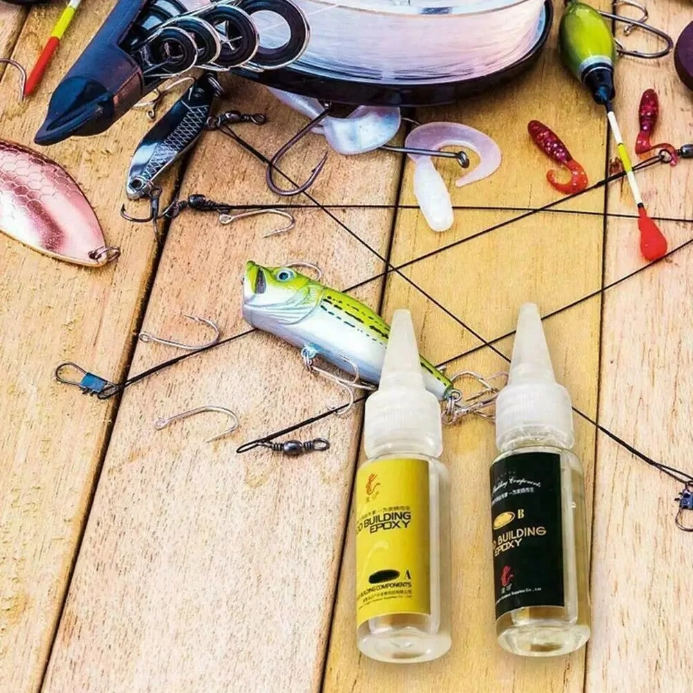 2Pcs DIY Fishing Tools Repair Epoxy Resin AB Glue For Fishing Rods Transparent Twine Rod Paint Accessories
