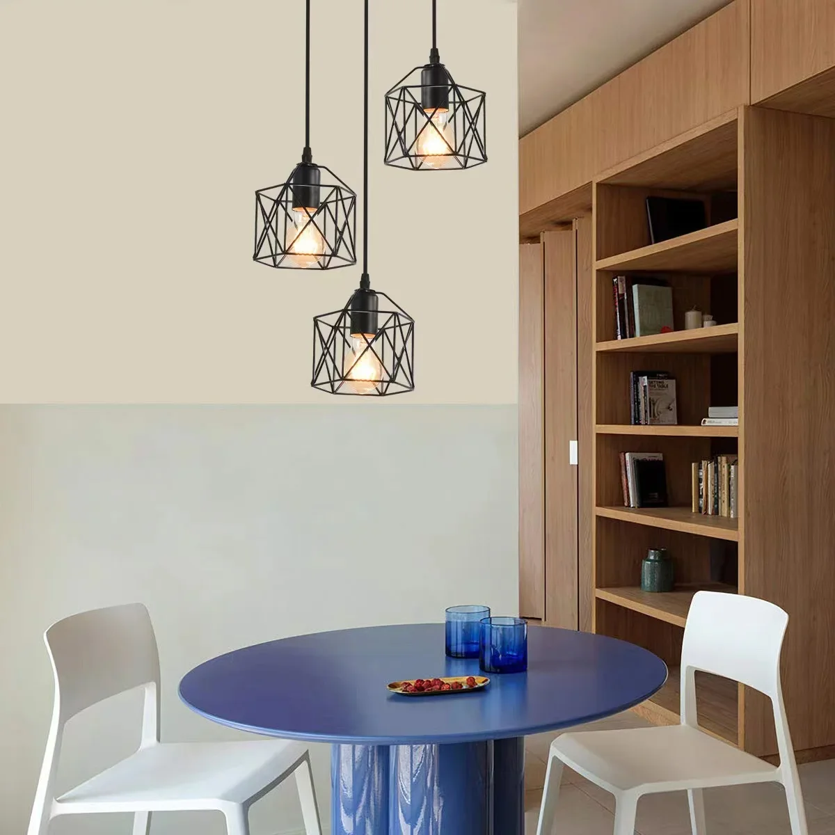 Industrial Retro Pendant Light - Hollow Out Ceiling Lamp for Living Room  Restaurant