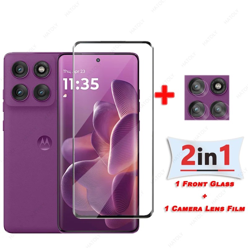 Premium 3D Curved Glass Screen Protector with Camera Lens Shield