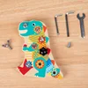 Montessori Wooden Toys Pretend Play Set Dinosaur DIY Tool Play Nut Disassembly Screw Assembly Repair Carpenter Tools for Kids 3