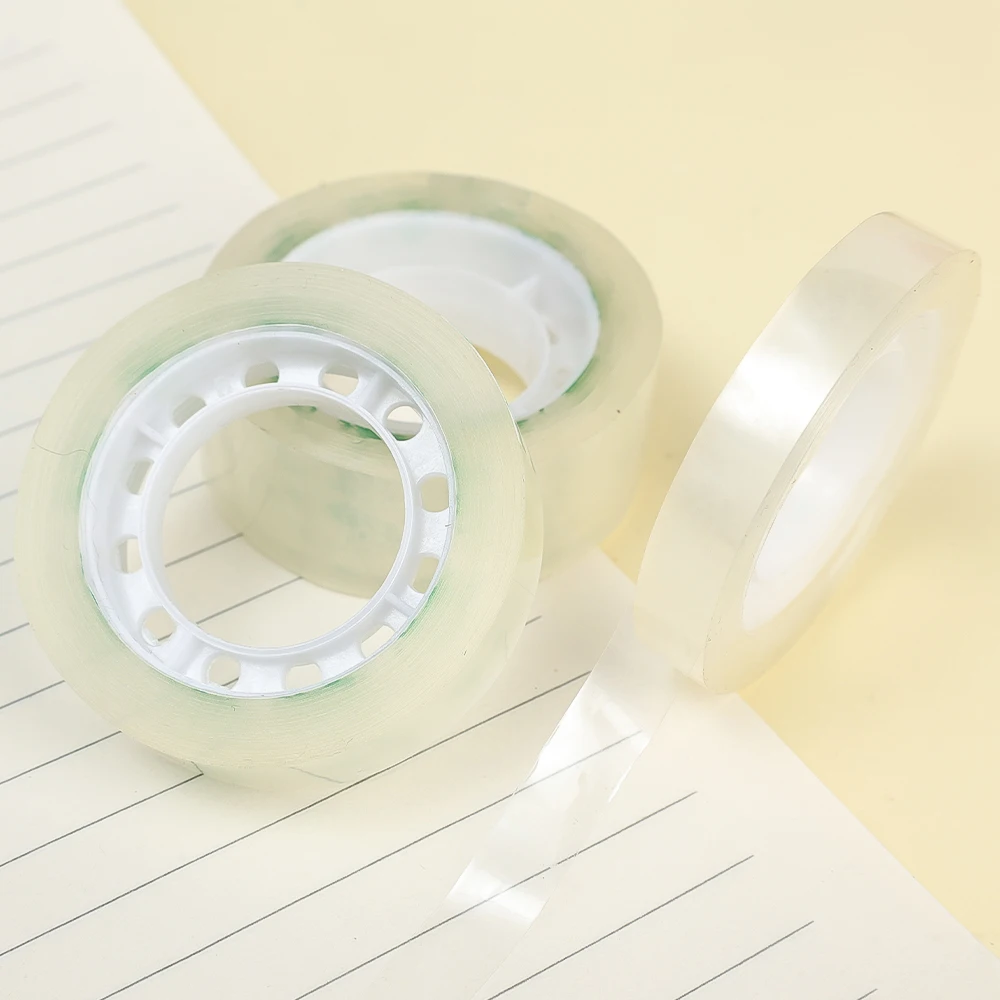 Clear Transparent Adhesive Tape – Multipurpose Rolls for Gift Wrapping, Packing, Home, Office, and School Use