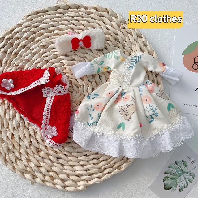 Full Set 1/6 Doll 30cm Anime Bjd Reborn Kawaii Girls Dress Up DIY Toys 23 Joint Movable Body With Clothes Skirt Hat Headdress - R-30 clothes, 30 cm