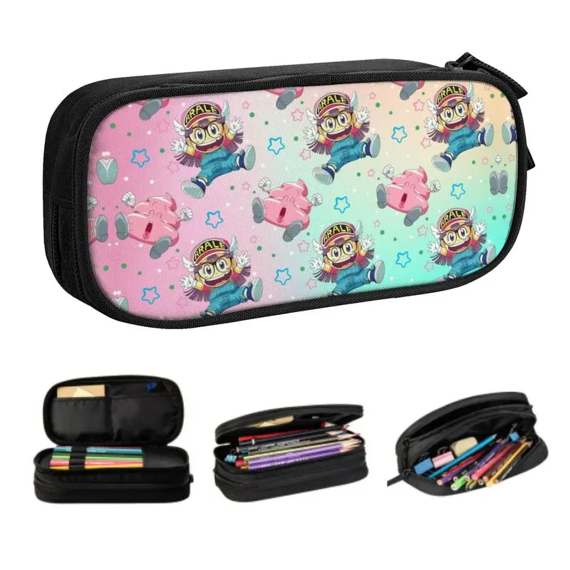 

Dr Slump Japan Manga Arale Norimaki And Poo Pencil Case for Boys Gilrs Large Capacity Pen Box Bag School Accessories