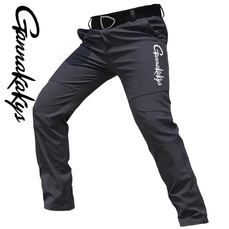 Summer Men's Fishing Pants Windproof Hiking Sports Elastic Pants Fitness Breathable Running Travel