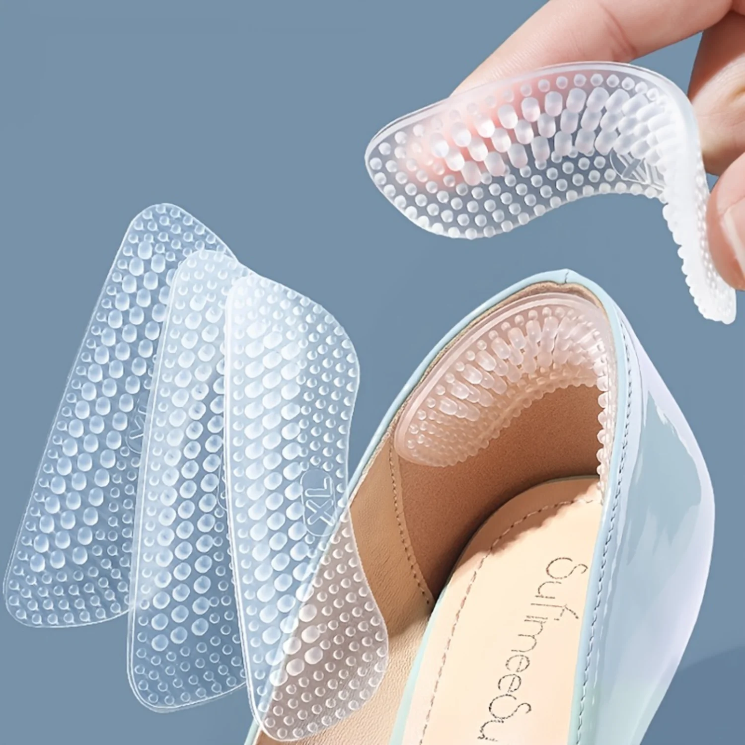 4pcs Anti-Slip Silicone Heel Protectors-Heel Grips for Women Men, Prevent Blisters & Improve Shoe Comfort